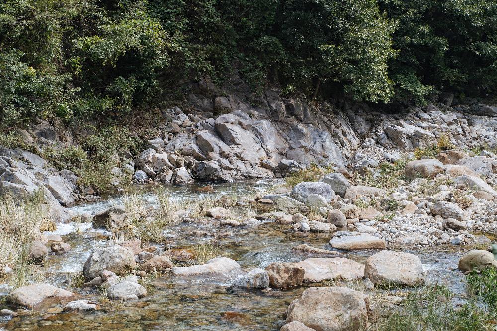 지리산 피아골 오토캠핑장 근처 계곡 전경